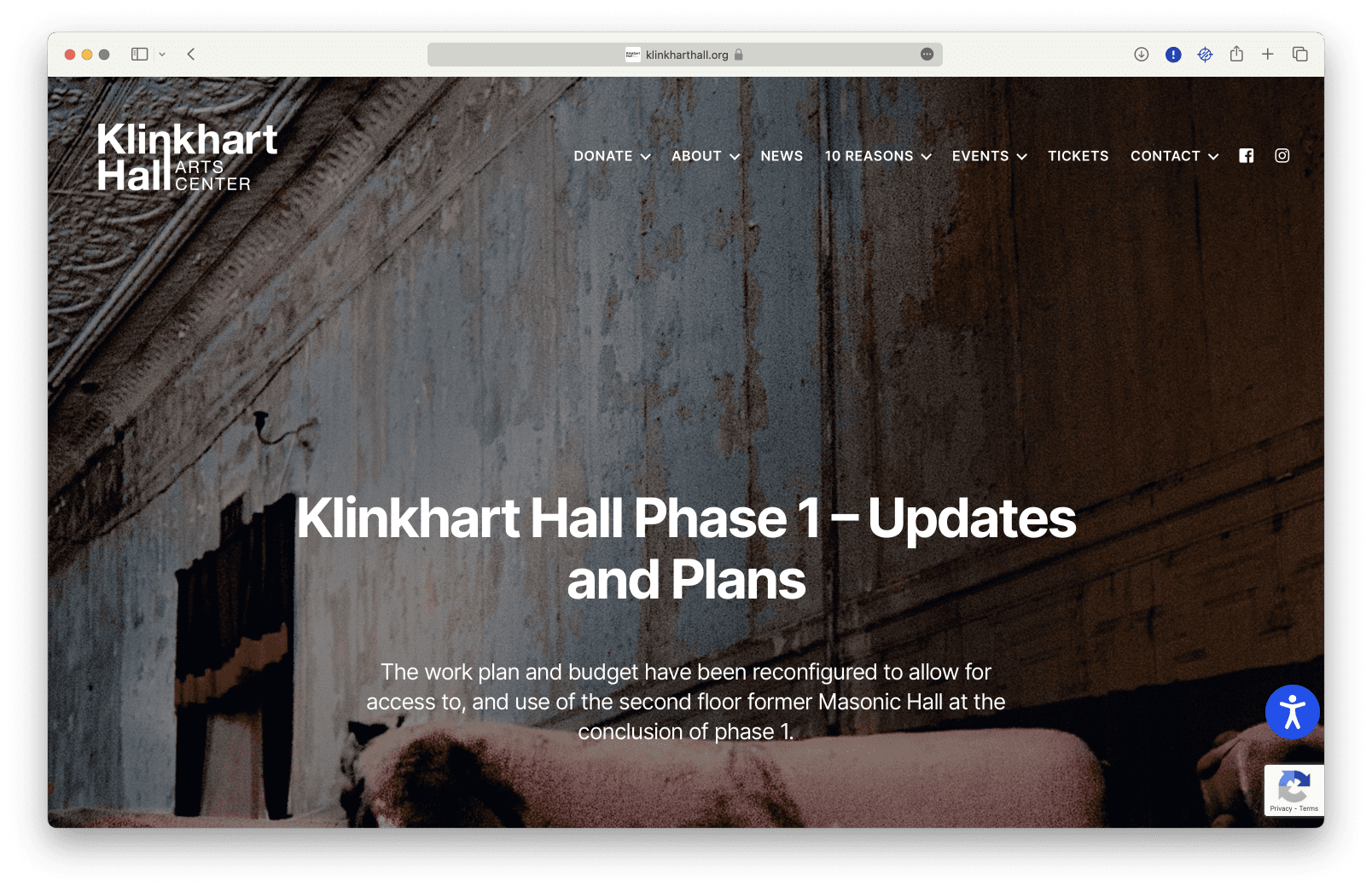 Klinkhart Hall phase 1 updates and plans.