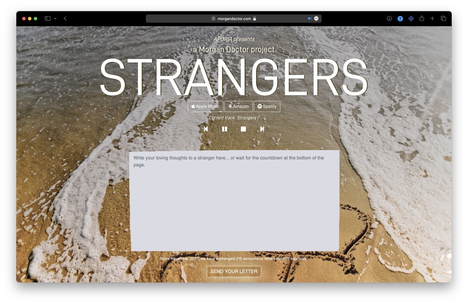 Strangers - a special project for Morgan Doctor