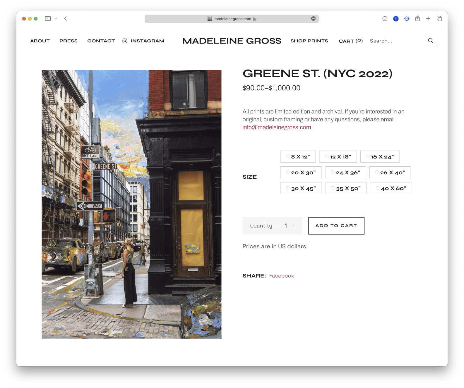 Madeleine Gross website